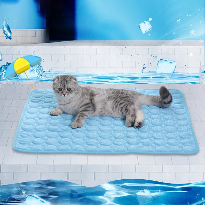 Cooling Blanket Hot Sleepers - ペットアイスマット夏猫犬ソファ巣ベッド冷却スリーピングパッド小型犬ペット用耐久性のあるソファ冷却パッドブランケット