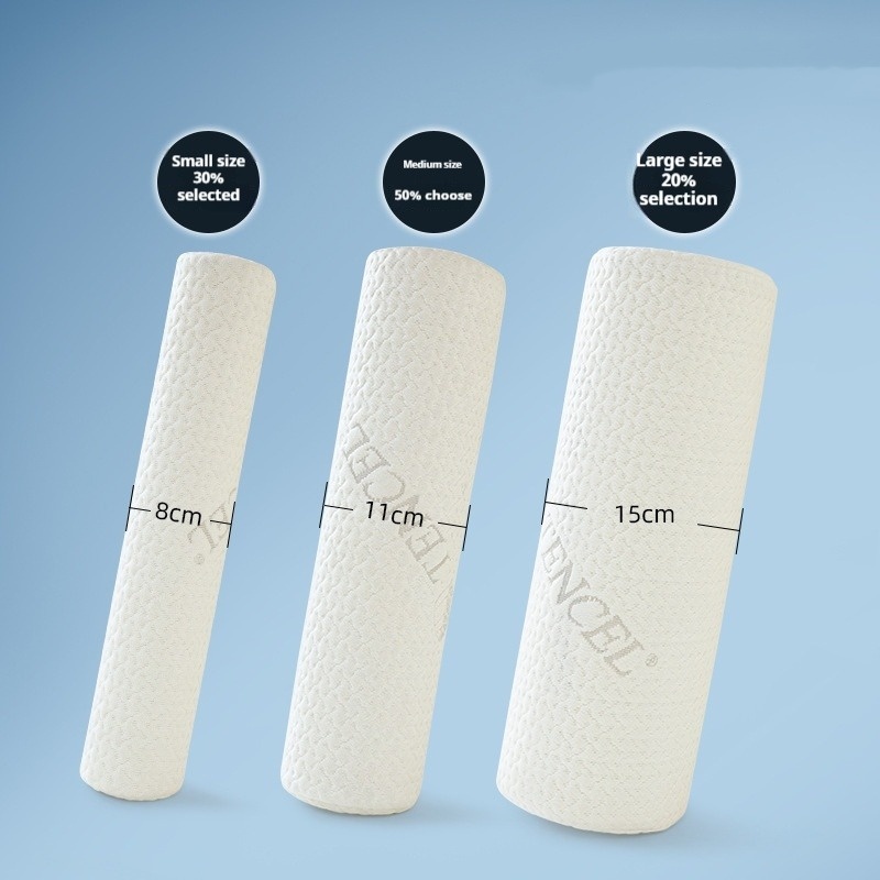 Anti Snore Contour Pillow - 頸椎サポート用メモリーフォーム枕、ベッド用丸型枕、脚、背中、ヨガ用ボルスター枕