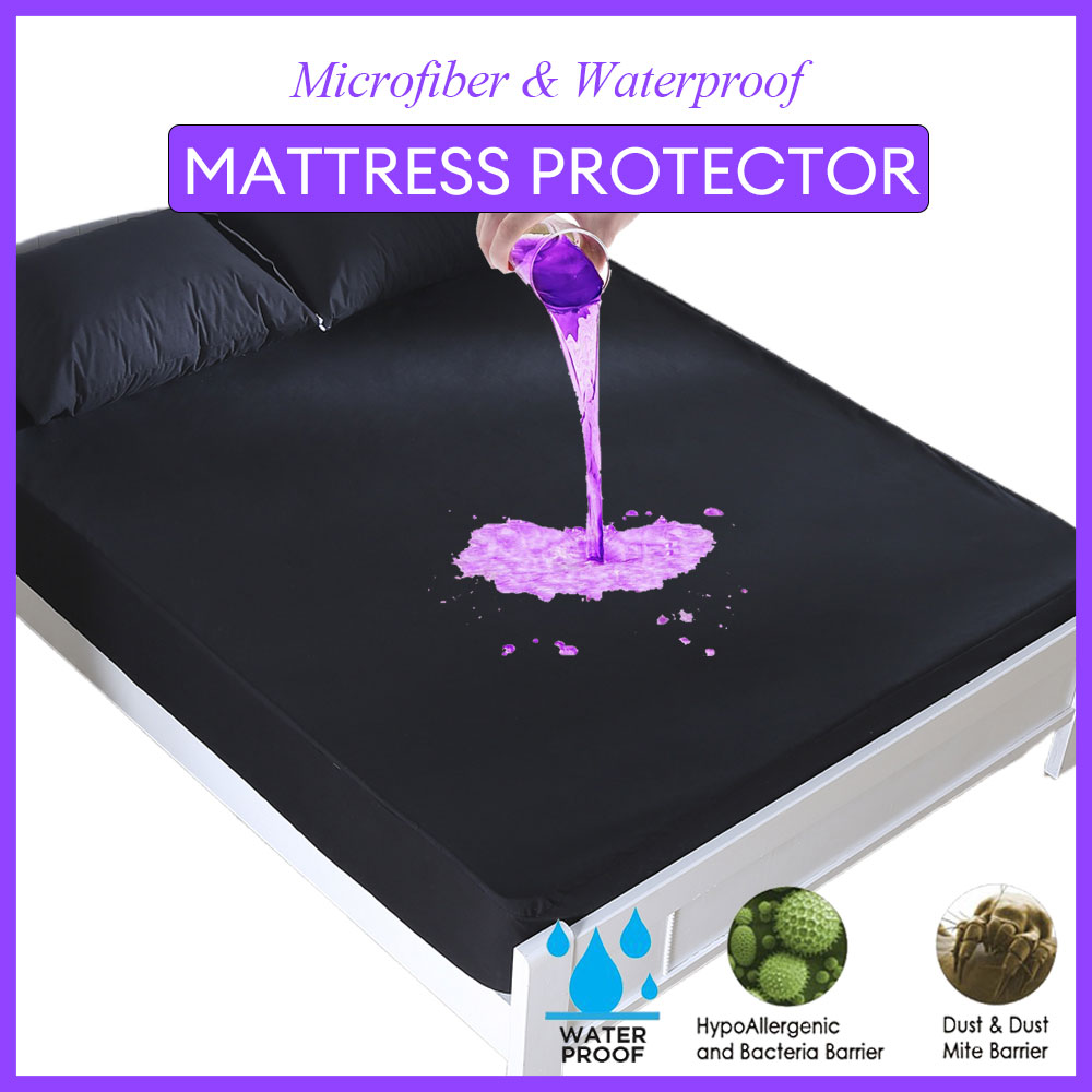Waterproof Mattress Protector Breathable - マットレスプロテクター,防水シートカバー,ベッドカバー,黒,灰色,紺