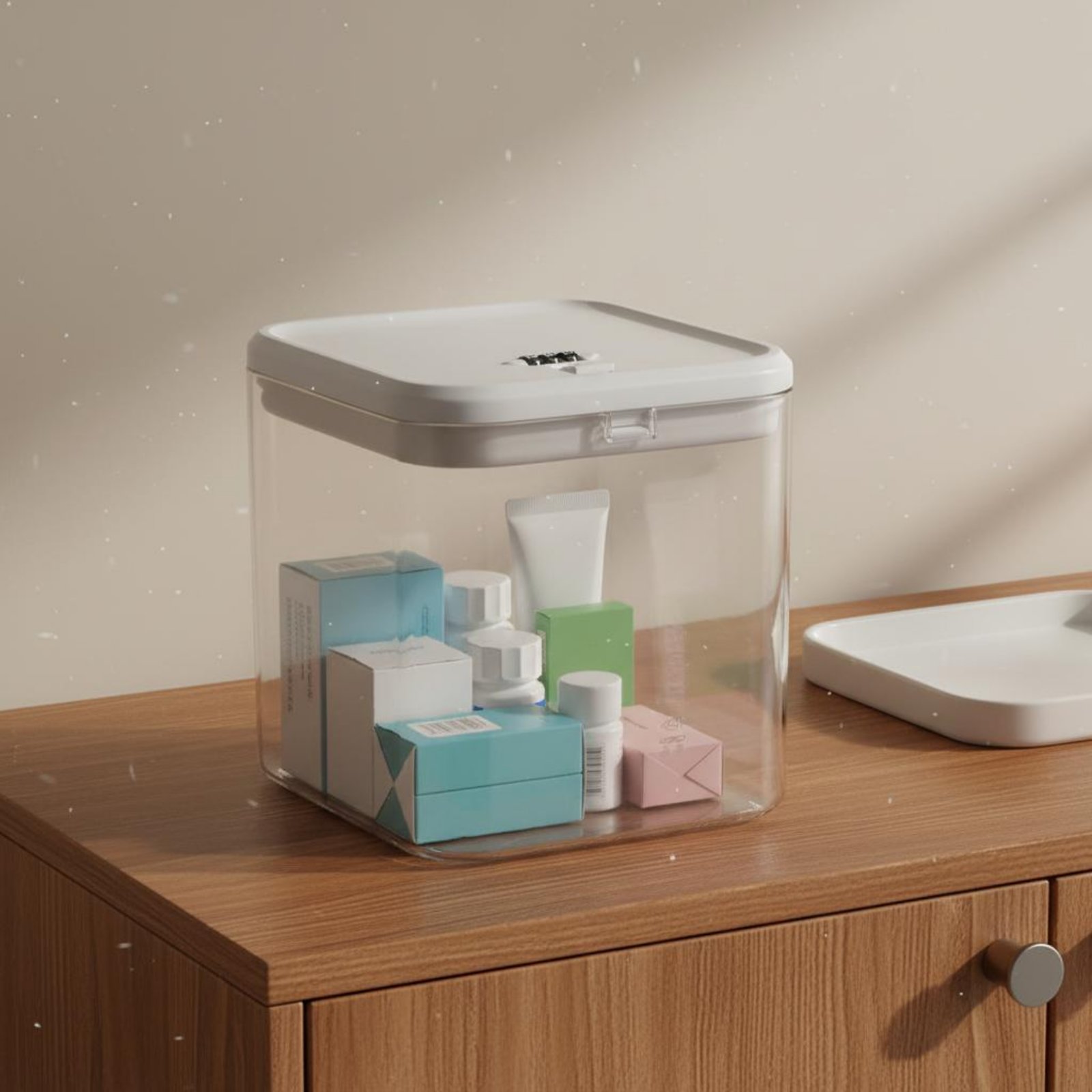 Kitchen - 透明なロック可能なボックス 多用途のロック可能な収納ボックス 食品保管庫 安全な透明なロック可能なボックス 保護者、キッチン、オフィス用のリセット可能なコード