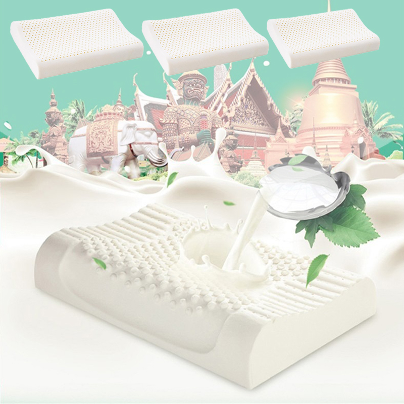 Memory Foam Orthopedic Pillow Neck Pain - タイ産天然ラテックス枕 首の痛み用 整形外科的頸椎サポート 人間工学に基づいたデザイン 快適で通気性のある健康睡眠枕
