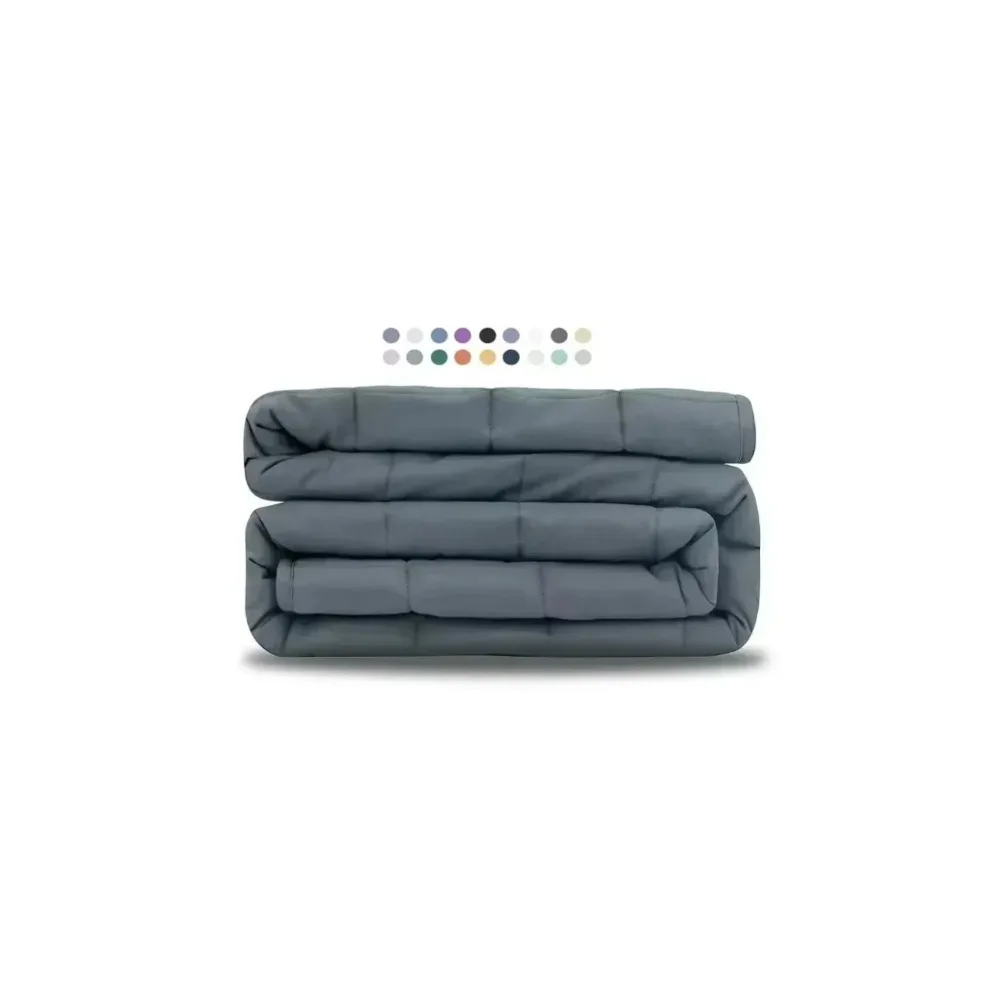 Weighted Blanket Adults Anxiety - 冷却ウェイトブランケット 大人用重力ブランケット 不安軽減 睡眠療法ブランケット ガラスビーズ 夏用寝具