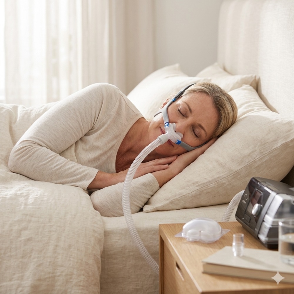 Anti Snore Contour Pillow - 新しい交換用鼻枕CPAPマスクキット、AirFit P10対応、ヘッドギアフレーム、チューブ、S/M/Lクッション付きの完全セット