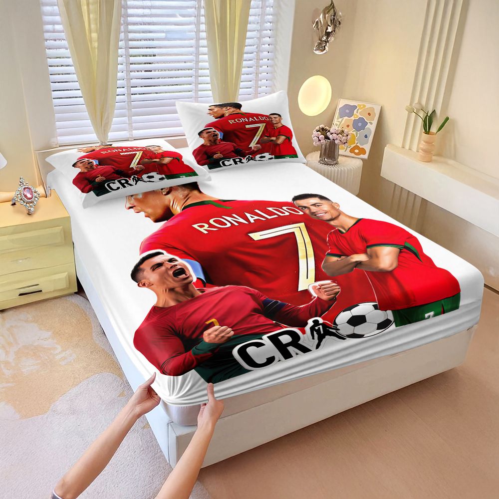 Fitted Bed Sheets Deep Pocket - デジタルプリントフィットシーツセット、ベッドシーツセット、柔らかく通気性のある寝具セット、寮や家の装飾に、伸縮性のある深いポケット付き