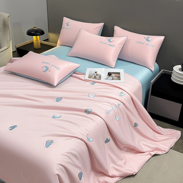 Cooling Blanket Hot Sleepers - 色褪せしにくい洗濯機で洗える薄手のキルト、夏用冷却ブランケット、プリント柄、シンプルな無地、軽量、暑がりな方におすすめ