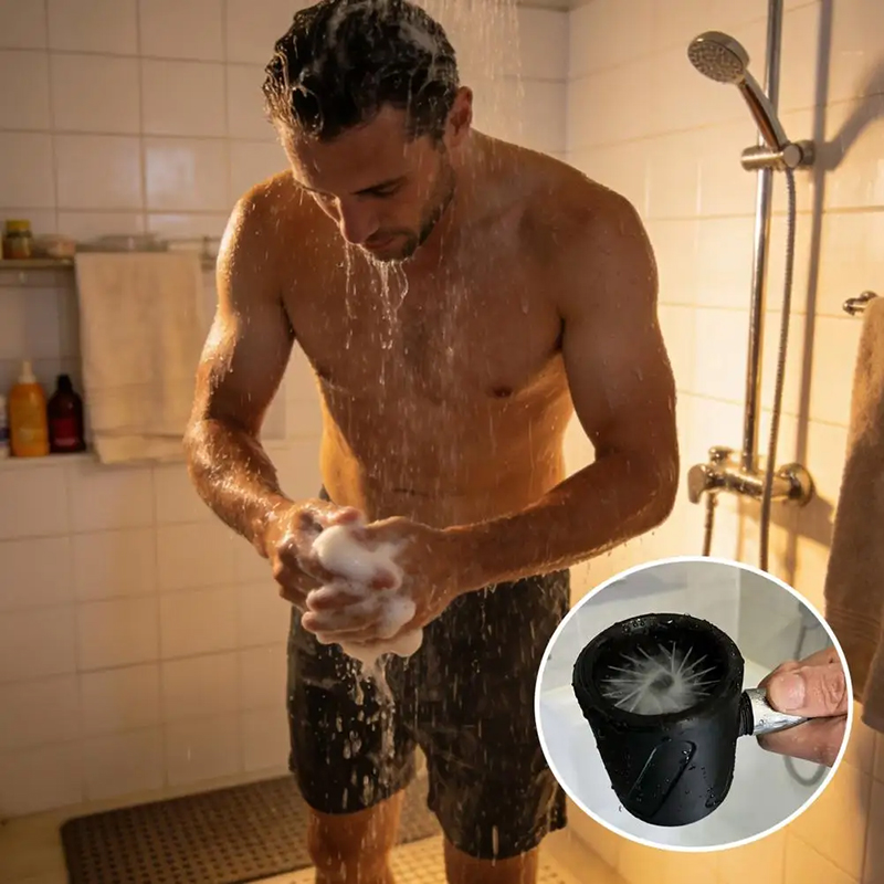 High Pressure Shower Head Handheld - 高圧ハンドヘルドシャワーヘッド、男性用洗浄スパイラルノズル、3Dプリントされたバスルームアクセサリー、ペット足洗いツール
