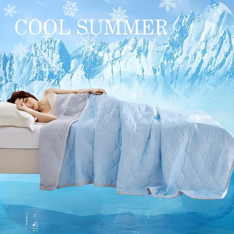 Cooling Blanket Hot Sleepers - 大型冷却ブランケット1枚、両面使用可能、柔らかく軽量な夏用寝具、暑がりの方向け、一年中素早く冷却。
