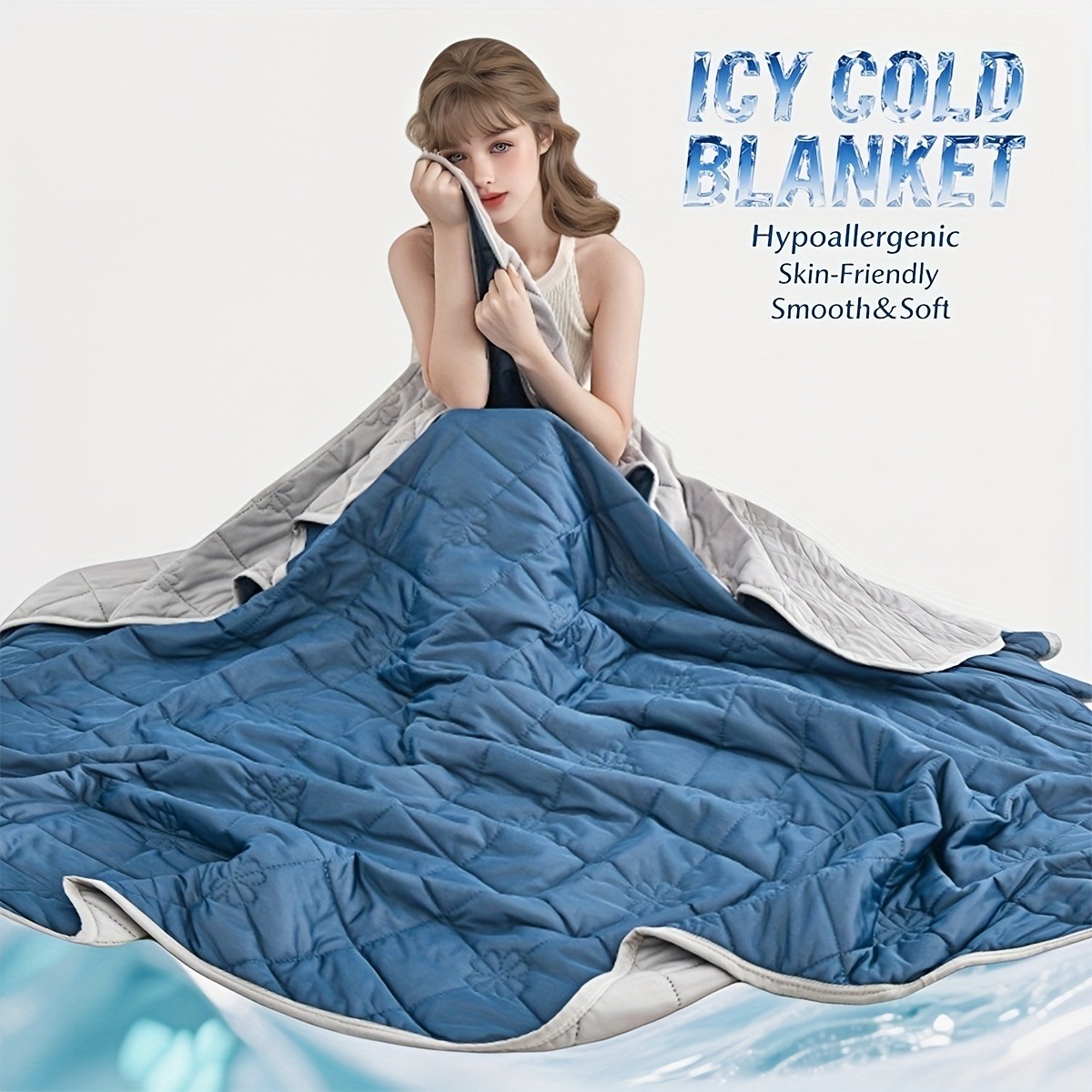 Cooling Blanket Hot Sleepers - 暑がりな方のための冷却ブランケット 超ソフトで通気性があり、熱を吸収する夏用スロー 暑い季節の快適な睡眠のためのベッド用ブランケット