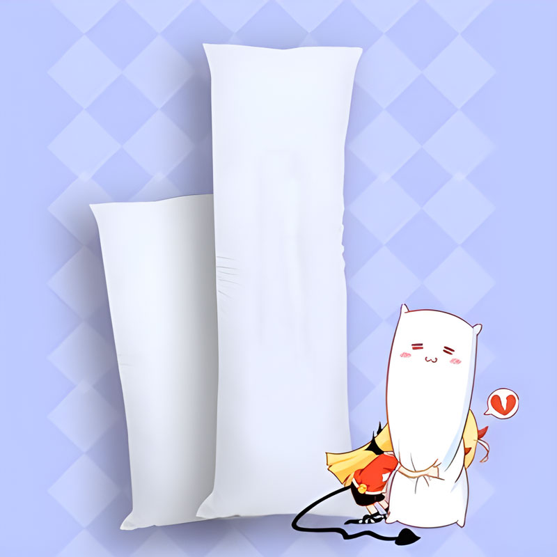 Anti Snore Contour Pillow - 男性用ホワイトアニメボディピロー,ロングコットンハグクッション,内コアインサート,長方形クッション,150x50cm
