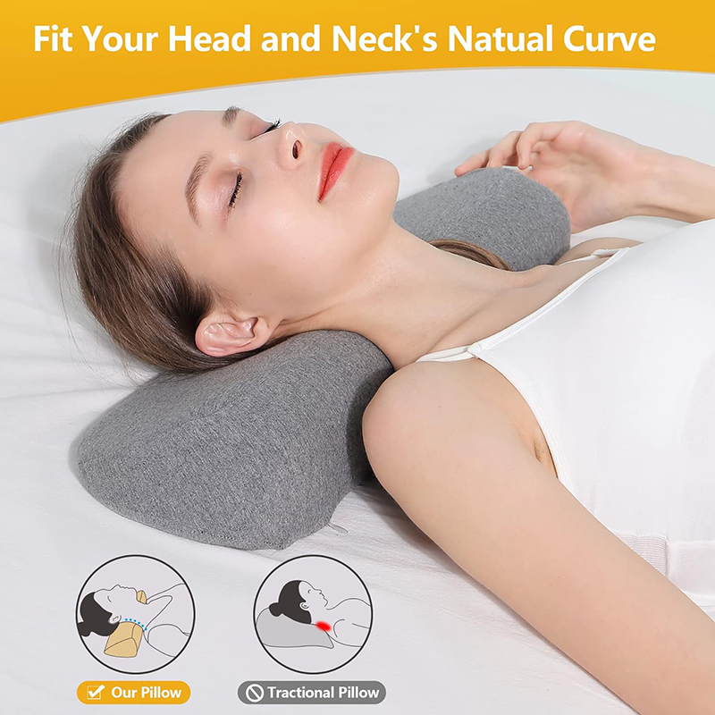 Anti Snore Contour Pillow - 低反発輪郭枕 頸椎枕 横向き寝用ベッド枕 ネックピロー 人間工学に基づいた整形外科用睡眠枕