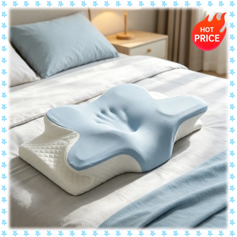 Memory Foam Orthopedic Pillow Neck Pain - 通気性のある冷却メモリーフォーム頸椎枕 夏用整形外科人間工学に基づいたネックピロー あらゆる睡眠姿勢に対応