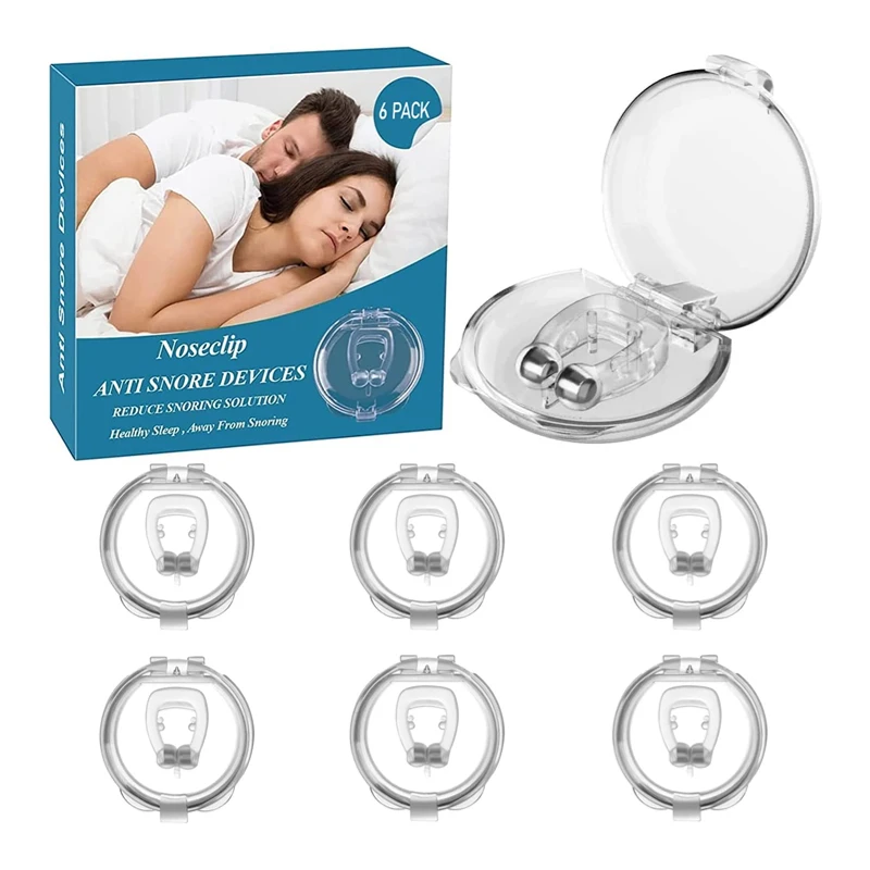 Anti Snore Contour Pillow - いびき防止シリコンノーズクリップ,磁気スリープトレイ,エイド,睡眠の改善,通気性のある最高のデバイス,夜間使用