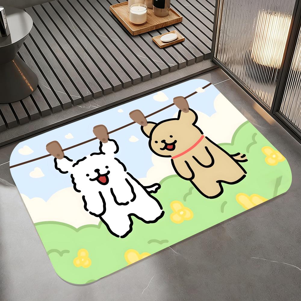 アニメ L-LINE FRIENDS 子犬フロアマット 珪藻 - Quick Dry Diatomite Bath Mat のレビューと価格