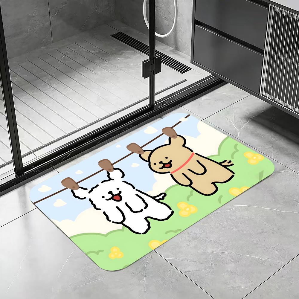 アニメ L-LINE FRIENDS 子犬フロアマット 珪藻 - Quick Dry Diatomite Bath Mat のレビューと価格