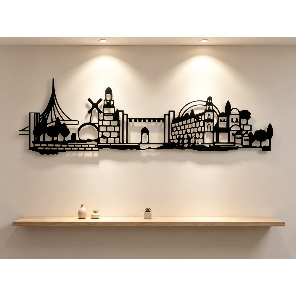 CIFBUY メタルウォールアート エルサレムのスカイライン - Home Decor のレビューと価格