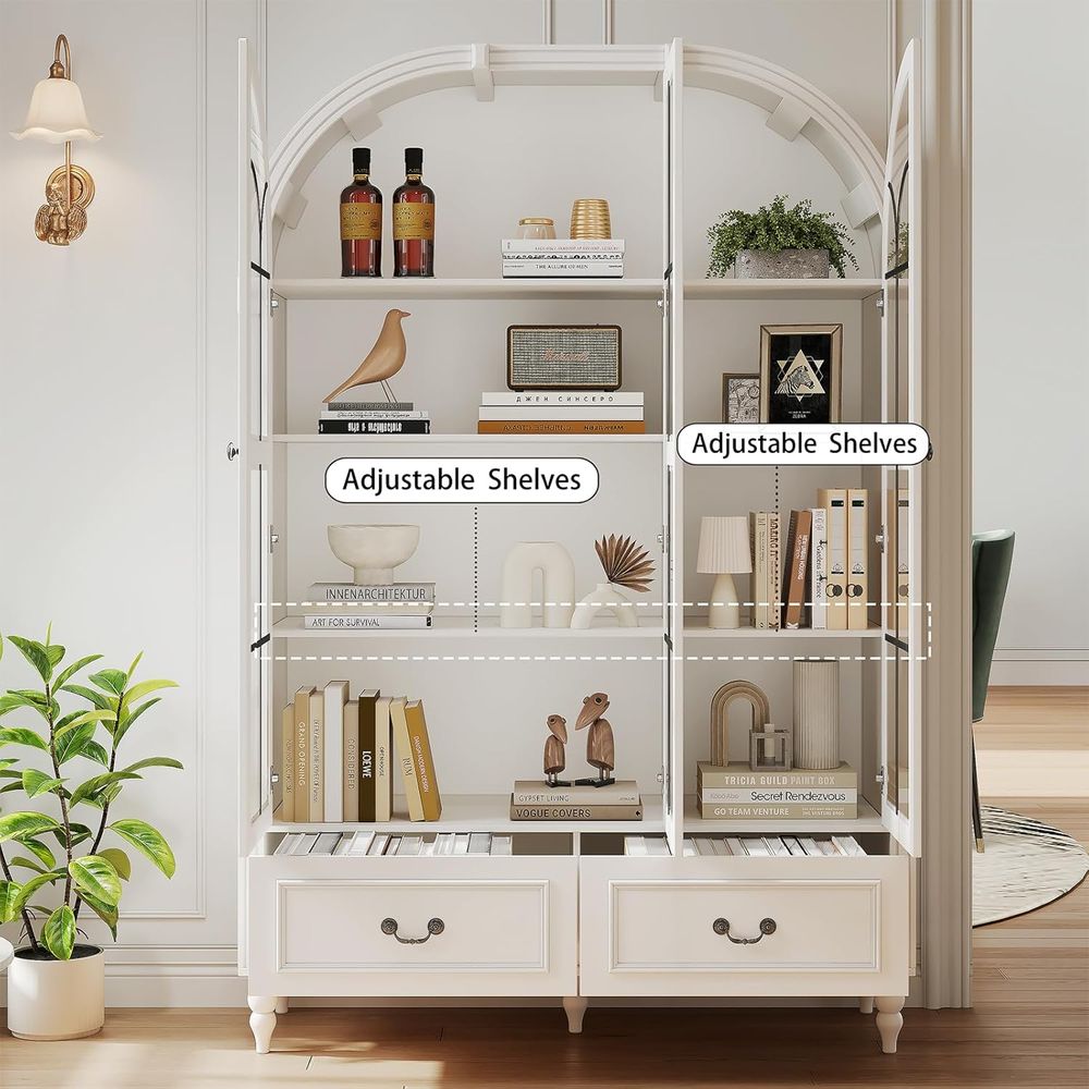 高さ70.8インチのアーチ型キッチンパントリーキャビネット、 - Storage & Organization のレビューと価格