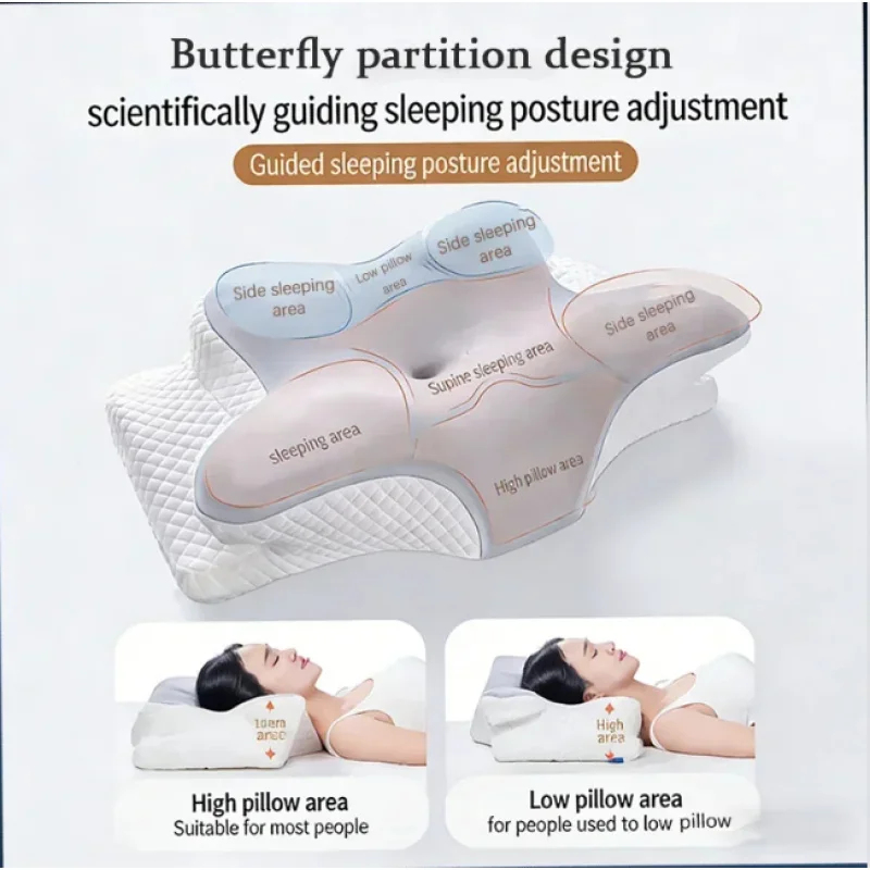 通気性冷却メモリーフォーム頸椎枕 夏用整形外科人間工学に基づ - Memory Foam Orthopedic Pillow Neck Pain のレビューと価格