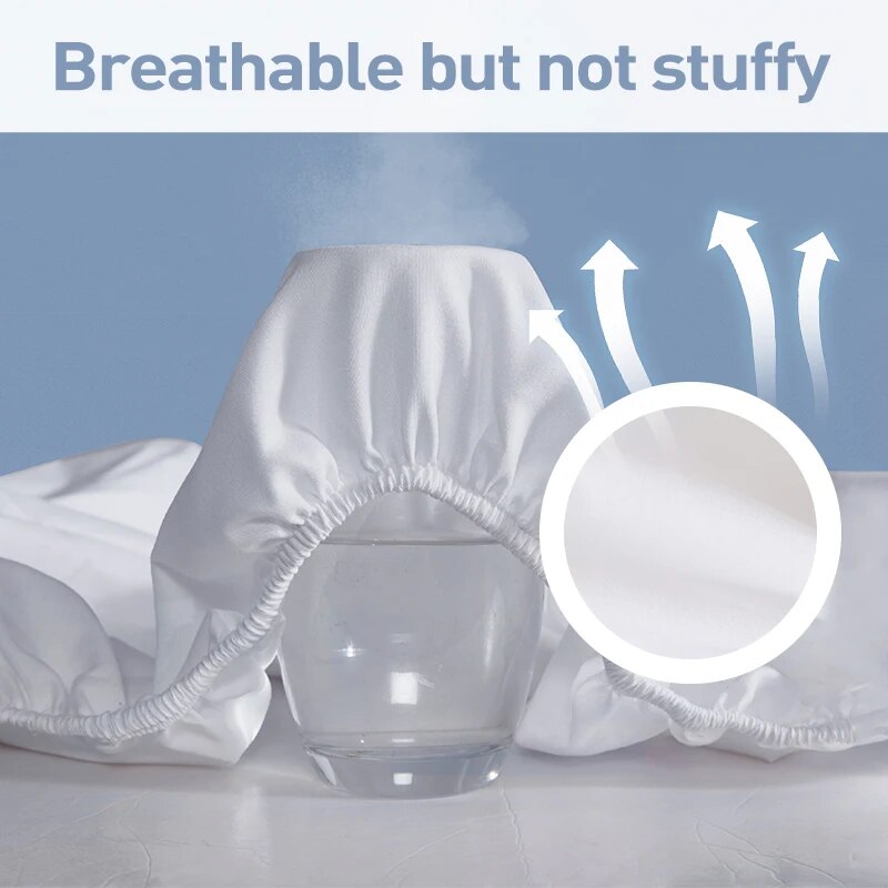 防水マットレスプロテクター、通気性ノイズレスマットレストッパ - Waterproof Mattress Protector Breathable のレビューと価格