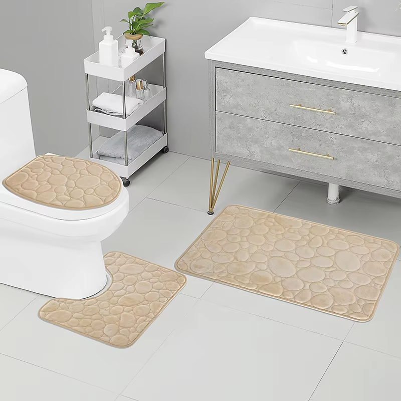 3 ピース/セットバスマット滑り止めソフト速乾浴室ソフトラグ - Quick Dry Diatomite Bath Mat のレビューと価格