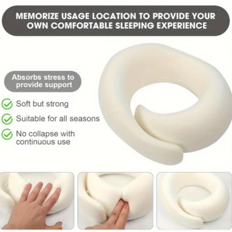 ポータブル U 字型トラベル枕 100% メモリーフォームカ - Anti Snore Contour Pillow のレビューと価格