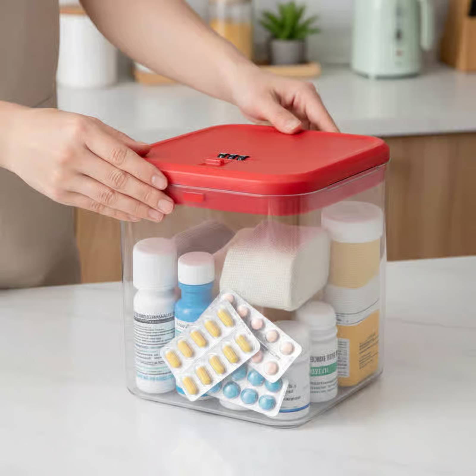 透明なロック可能なボックス 多用途のロック可能な収納ボックス - Kitchen のレビューと価格