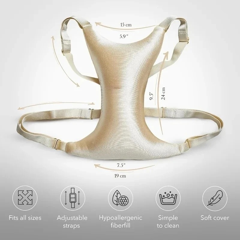抗しわ胸枕 胸のしわ予防用 横向き寝サポート プレミアム胸サ - Anti Snore Contour Pillow のレビューと価格