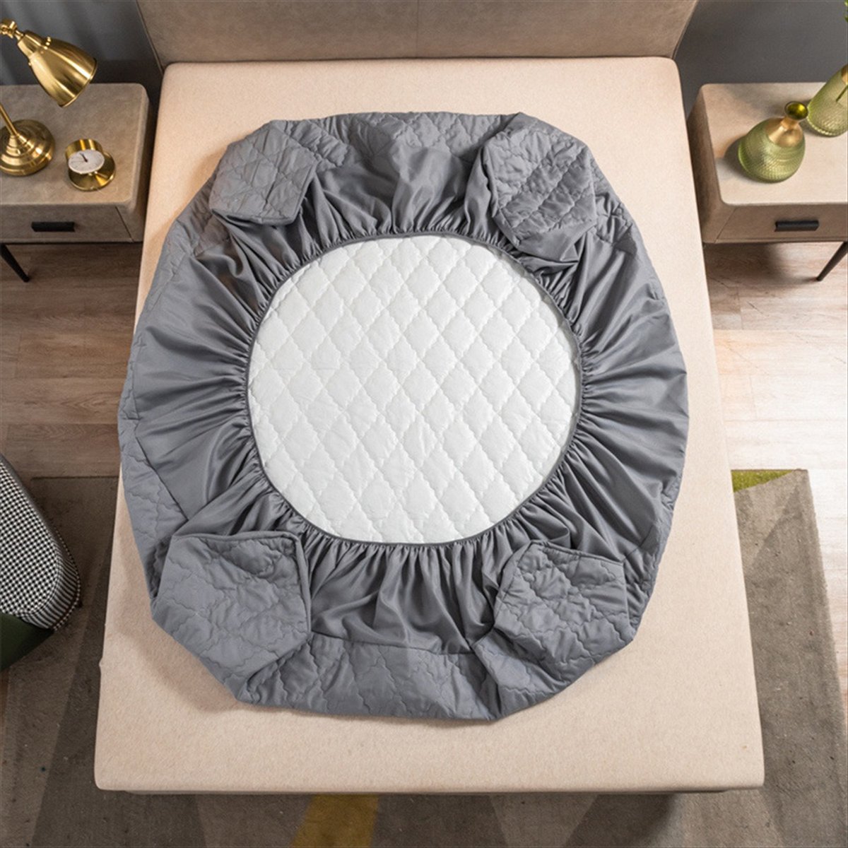 防水加工済みフィットシーツ、マットレスパッド、柔らかいマイク - Waterproof Mattress Protector Breathable のレビューと価格
