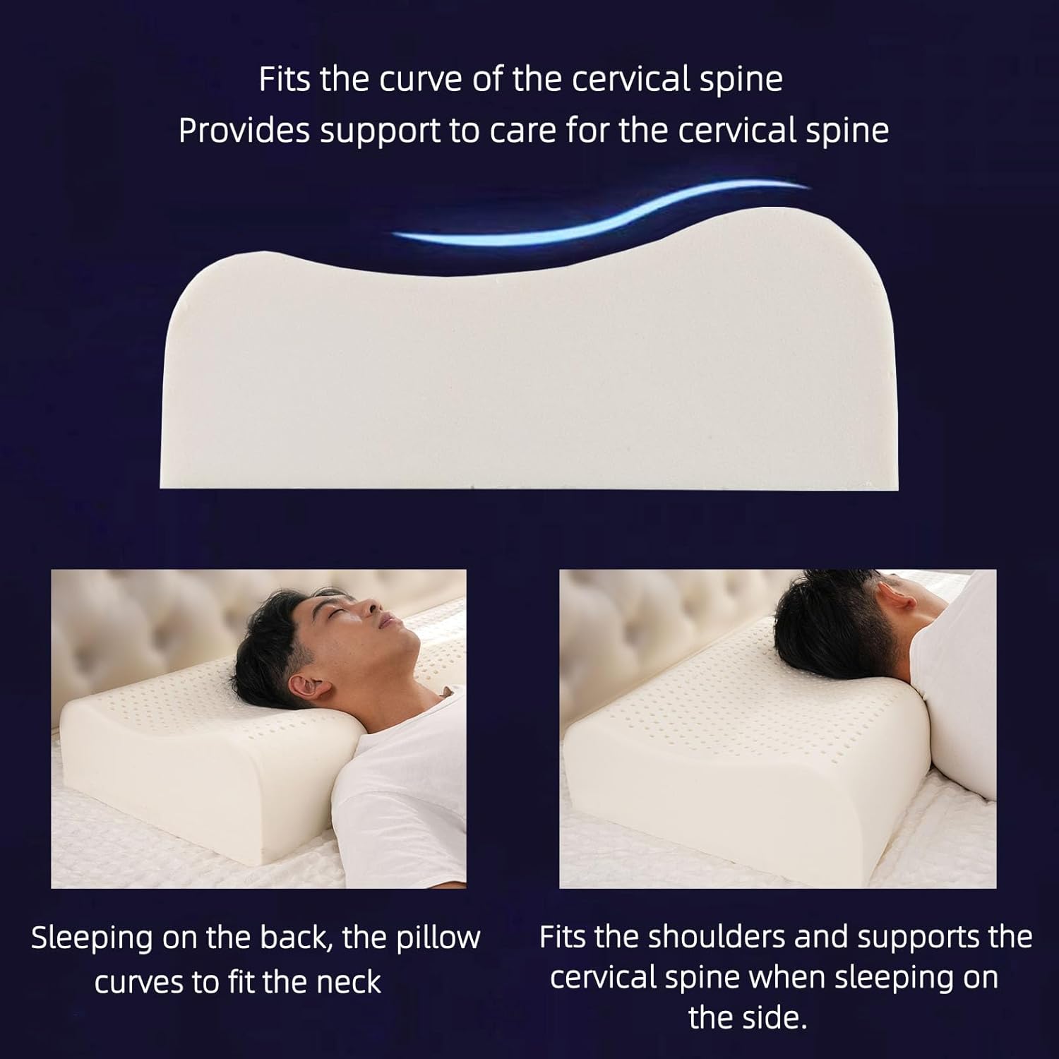 タイ産天然ラテックス枕 首の痛み用 整形外科的頸椎サポート  - Memory Foam Orthopedic Pillow Neck Pain のレビューと価格
