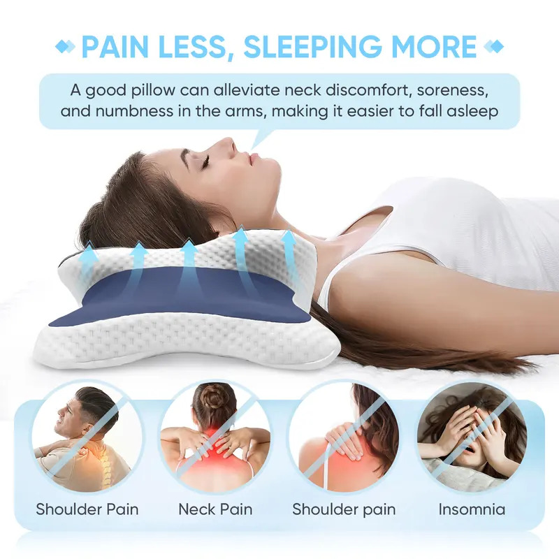 低反発枕 頸椎枕 首の痛み緩和 輪郭形状記憶枕 人間工学に基 - Memory Foam Orthopedic Pillow Neck Pain のレビューと価格