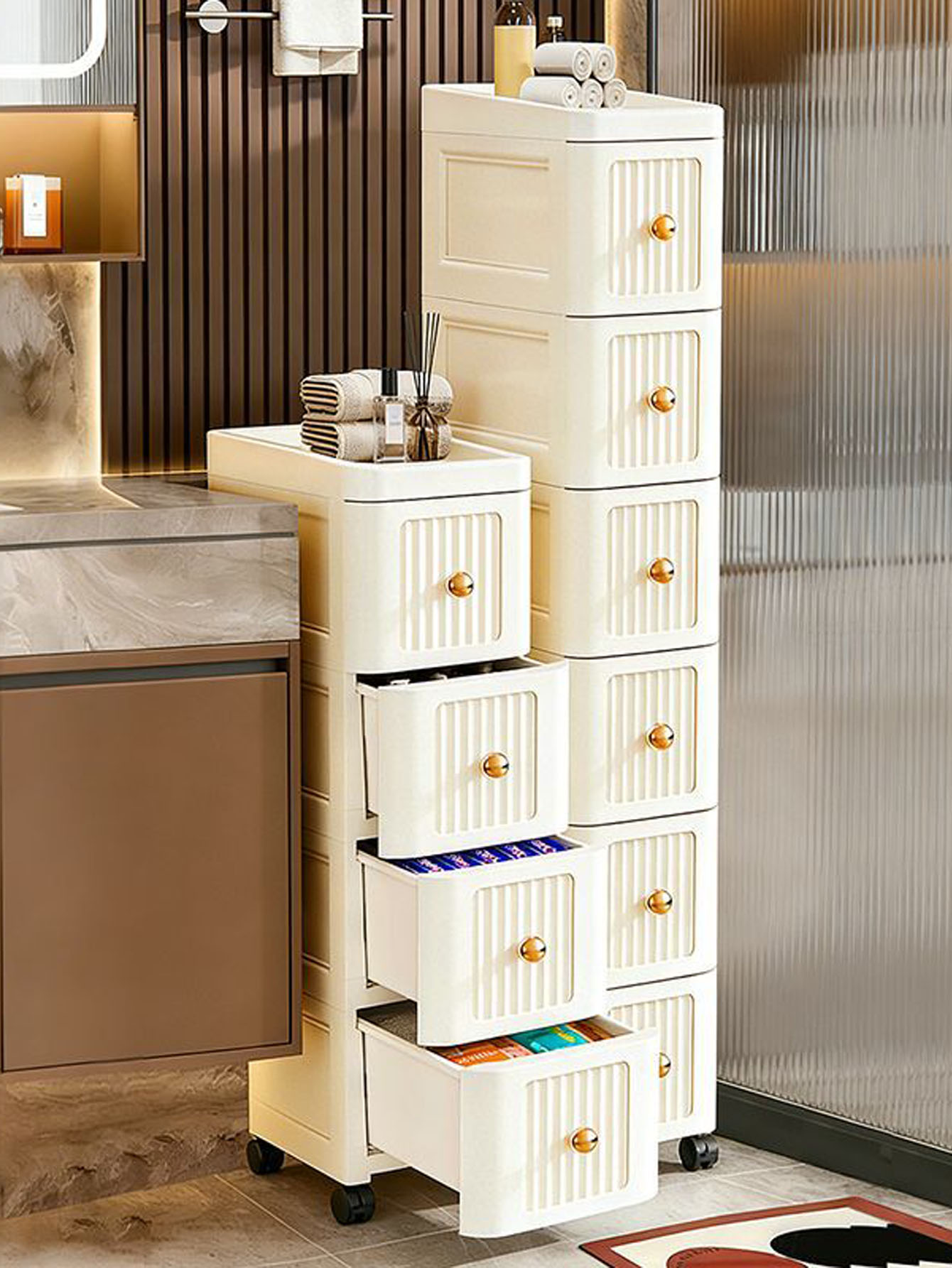 幅15CMの隙間収納キャビネット – キッチン冷蔵庫やテーブ - Kitchen のレビューと価格