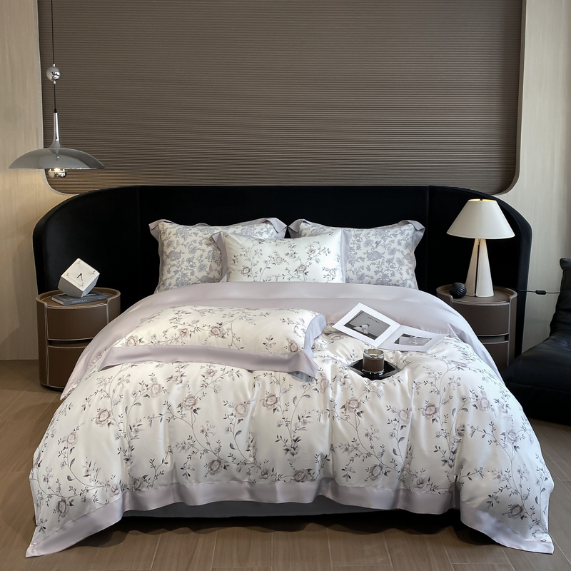 高級デジタル印刷花と植物寝具セットリヨセルユーカリ繊維ソフト - Aesthetic Floral Duvet Cover のレビューと価格