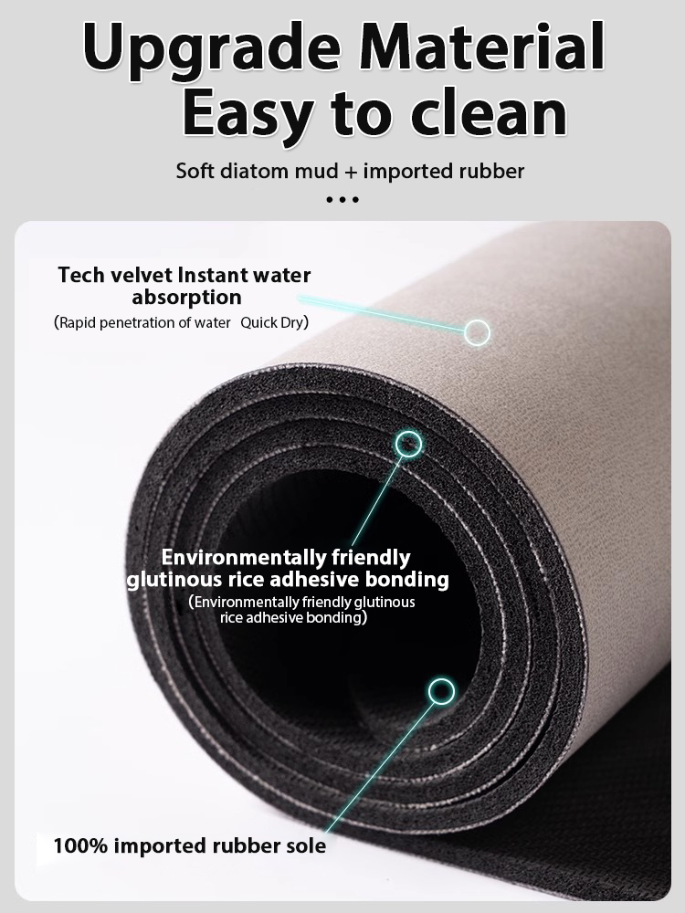 北欧幾何学模様珪藻土バスマット 浴室用超吸収性フットマット  - Quick Dry Diatomite Bath Mat のレビューと価格